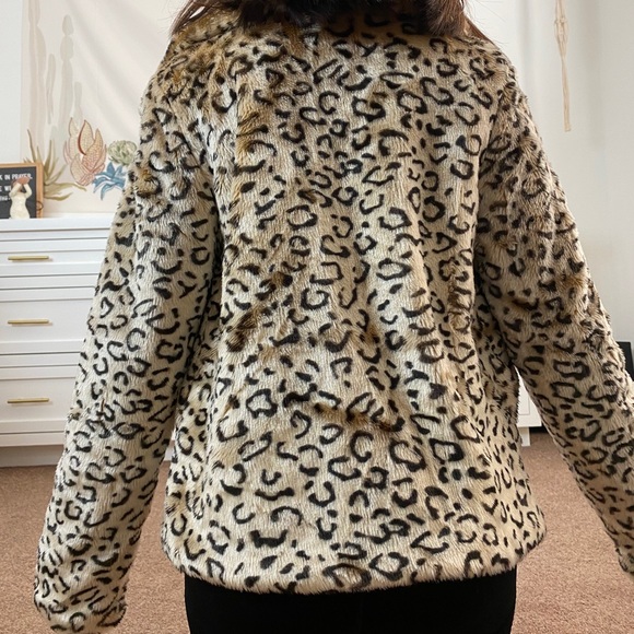 BLACK POPPY Faux Fur Leopard Jacket - Picture 12 of 15